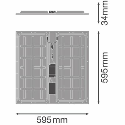 Ledvance LED-Panel M600 830, DALI PLPR.600P36830DALIVR