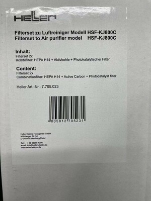 Heller Filterset H14 HEPA f.HSF-KJ800C 7.705.023