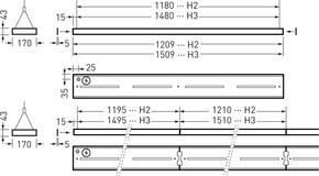 Trilux LED-Hängeleuchte 840 DALI Creavo H2-L #7735551