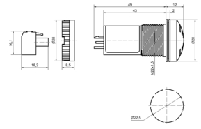 Werma Einbausummer Dauerton 12/24VAC/DC 10700070