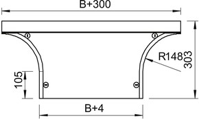 OBO Bettermann Vertr Deckel Anbau-Abzweigstück RAA 500 B500mm DFAA 500 DD