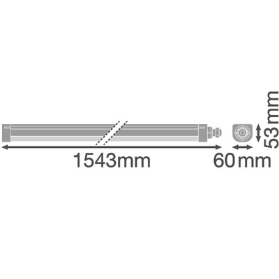 Ledvance LED-Feuchtraumleuchte 840, IP66 DPCOMP1500V50W840PS