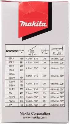 Makita Sägekette 25cm 1,3mm 1/4Z HM 191G96-5
