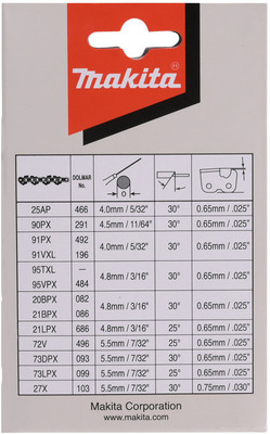 Makita Sägekette 35cm 1,1mm 3/8Z HM 191H02-6