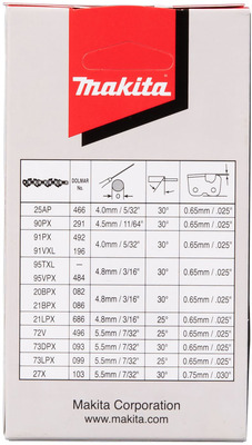 Makita Sägekette 30cm 1,3mm 3/8Z HM 191H09-2