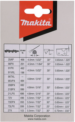 Makita Sägekette 40cm 1,3mm 3/8Z HM 191H12-3