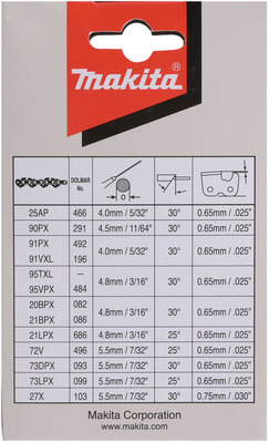 Makita Sägekette 45cm 1,3mm 3/8Z HM 191H13-1