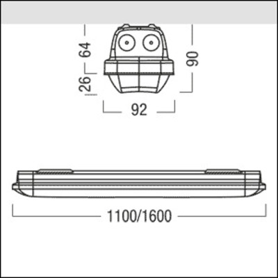 Zumtobel Group LED-Feuchtraumleuchte 840 AMP S 4600 #42929680