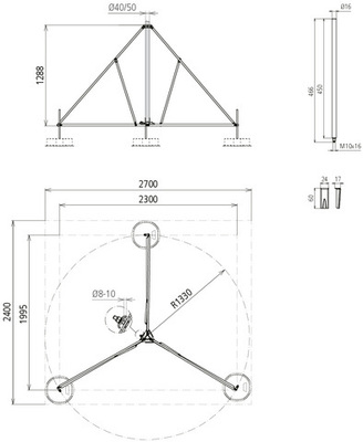 DEHN Dreibeinstativ mit Halbschale 107391