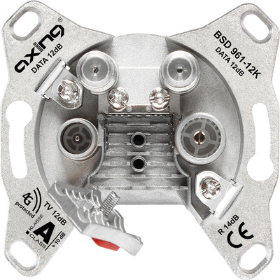 Axing Multimedia-Durchgangsdose 12 dB,5-1006 MHz BSD 961-12K