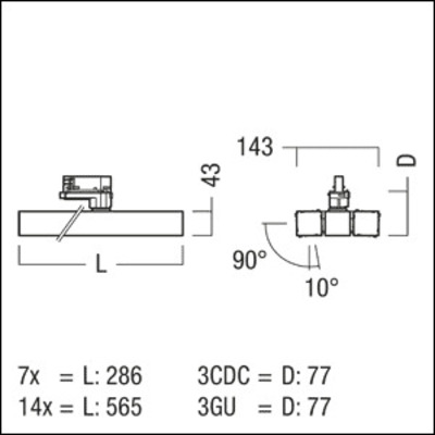 Zumtobel Group LED-Strahler 830 SCENO 1X14 #42188454