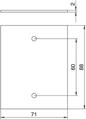 OBO Bettermann Vertr Abdeckplatte o. Lochbild f. T12L T12L P01S 9011