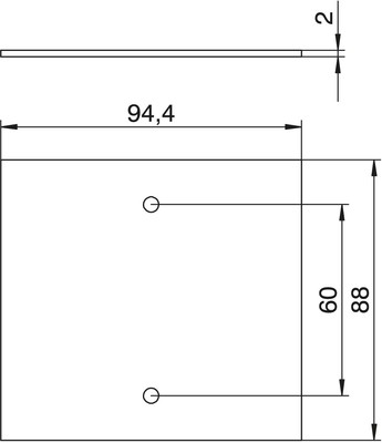 OBO Bettermann Vertr Abdeckplatte o. Lochbild f. T12L T12L P05S 9011