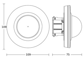 Steinel Bewegungs-u.Präsenzmelder UP, KNX, schwarz PDIR4360-24KNX-UPsw