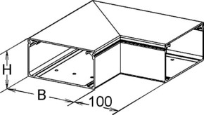 Niedax GFK-Vertikaleck 90Gr. 50x100mm LFGWC 50.100