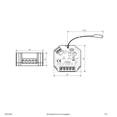 EVN Lichttechnik Zigbee Dimm-Aktor 100-240V ZBPD23400