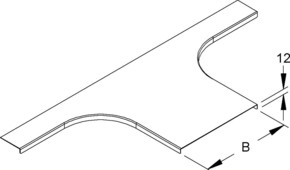 Niedax Deckel für Anbau-T-Stück Breite 105,5mm RTACD 100 S