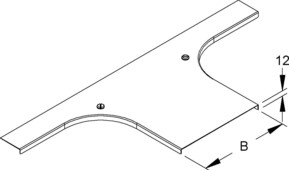 Niedax Deckel für Anbau-T-Stück Breite 155,5mm RTACDV 150 S