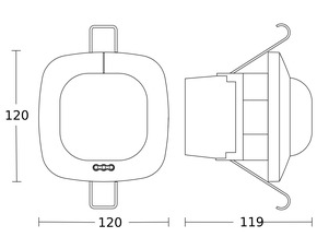 Steinel Präsenzmelder IR Deckeneinbau, DALI-2 IR QuattroHD #088828