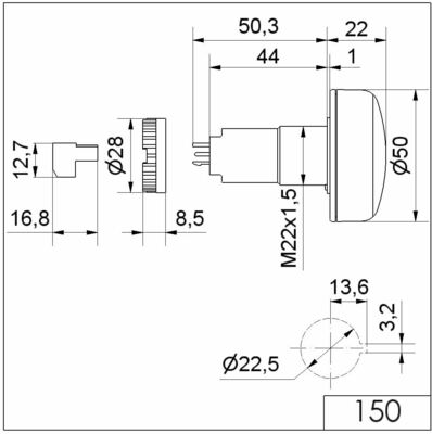 Werma LED-Summer EM Dauerton 115VAC RD 150.100.67