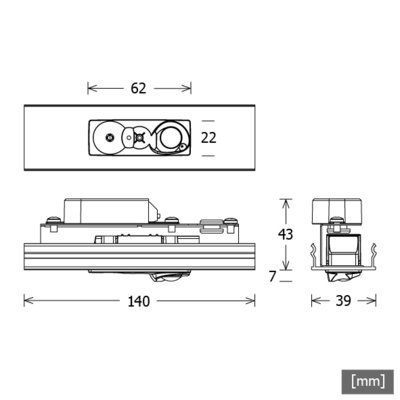 LTS Licht&Leuchten Lichtkanal-Sensor weiß LK-Z045SENSOR/ORGRws