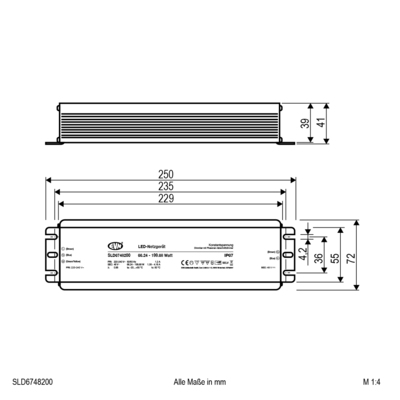 EVN Lichttechnik LED-Netzgerät 48V/DC dim. SLD6748200