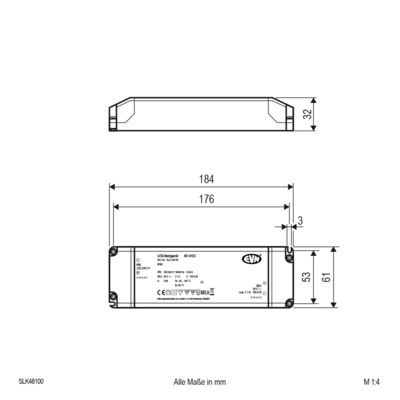 EVN Lichttechnik 48V/DC LED-Netzgerät 48V/DC SLK48100