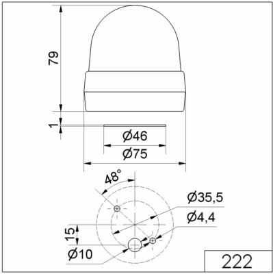 Werma Blitzleuchte BM 24VDC GN 222.200.55