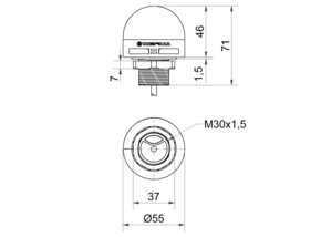 Werma MC55 RGB Summer M12Stecker 10-30VDC 240.140.50