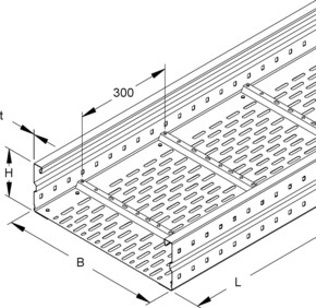 Niedax Weitspannkabelrinne 150x300x3000mm WRL 150.300/3 F