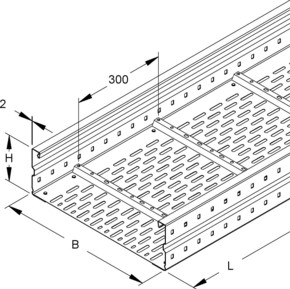 Niedax Weitspannkabelrinne 150x500x3000mm WRLM 150.500/3