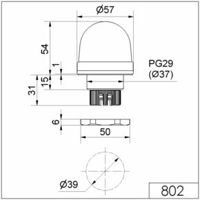 Werma Blitzleuchte EM 115VAC YE 802.300.67