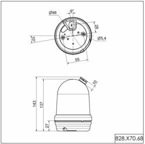 Werma Blitzleuchte BM 230VAC CL 828.470.68