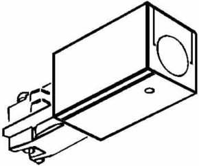 Zumtobel Group Anfangseinspeisung 3ph weiß Schutzleiter links S2 801150