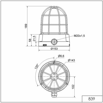 Werma LED-Dauerleuchte BM 12-50VDC YE 839.300.55