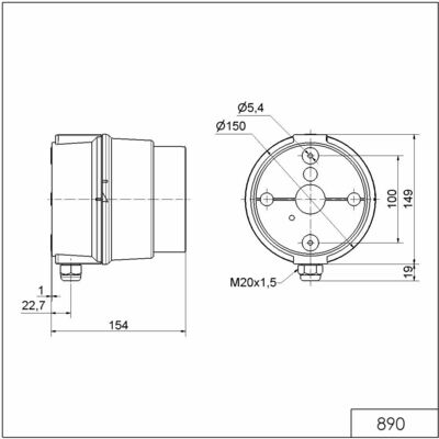 Werma Ampel 12-230VAC/DC RD/GN 890.030.00