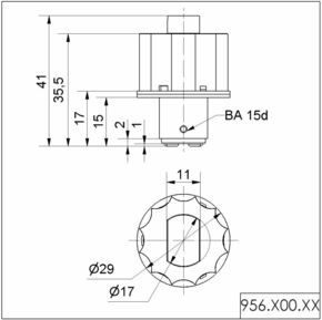 Werma LED-Lampe 115VAC YE 956.300.67