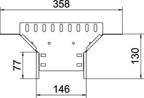 OBO Bettermann Vertr Anbau-Abzweigstück Kabelrinne 110x150 RAA 115 FS