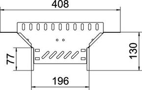 OBO Bettermann Vertr Anbau-Abzweigstück Kabelrinne 110x200 RAA 120 A2