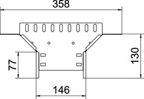 OBO Bettermann Vertr Anbau-Abzweigstück Kabelrinne 60x150 RAA 615 A4