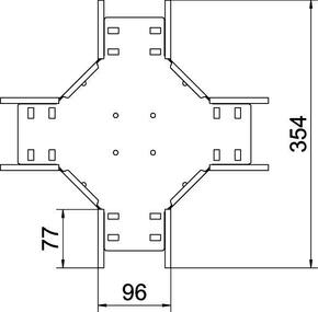 OBO Bettermann Vertr Kreuzung für Kabelrinne 85x100 RK 810 FT