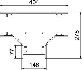 OBO Bettermann Vertr T-Stück für Kabelrinne 110x150 RT 115 FS