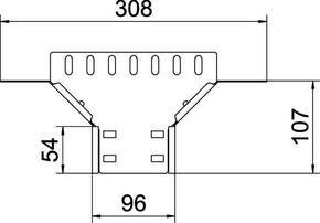 OBO Bettermann Vertr Anbau-Abzweigstück Kabelrinne 35x100 RAA 310 FS