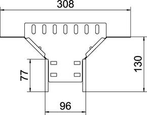 OBO Bettermann Vertr Anbau-Abzweigstück Kabelrinne 85x100 RAA 810 FT