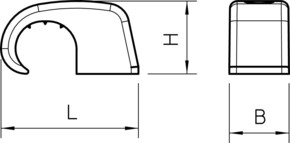 OBO Bettermann Vertr Haft-Clip ohne Nagel 4-7mm, PP, lichtgrau 4039