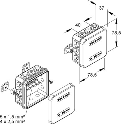 HKL Verbindungsdose Kanäle ab 60x110mm 816/5