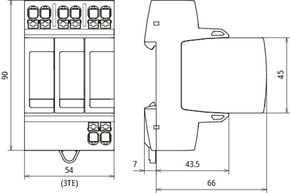 DEHN Überspannungsableiter Typ 2+3 DG MP TNC 275