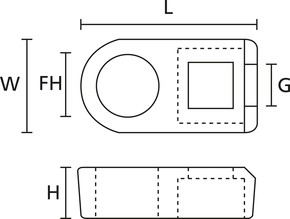 HellermannTyton Befestigungssockel CL8-W-BK-C1