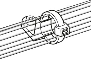 HellermannTyton Befestigungssockel CL8-W-BK-C1