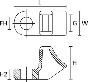 HellermannTyton Befestigungssockel CL8-W-BK-C1